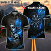 BlueJose Darts Skull and Rose Flame Design Personalized Name, Team Name Unisex Shirt (4 Colors)