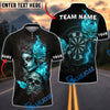 BlueJose Darts Skull and Rose Flame Design Personalized Name, Team Name Unisex Shirt (4 Colors)