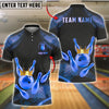 BlueJose Bowling And Pins Golden King Customized Name 3D Shirt (6 Colors)