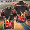 BlueJose Bowling And Pins Golden King Customized Name 3D Shirt (6 Colors)