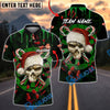 BlueJose Darts Skull Santa Personalized Name, Team Name Unisex Shirt (4 Colors)