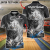 BlueJose Bowling And Pins White Tiger Lightning Storm Tiger Claw Gripping Ball Customized Name, Team Name 3D Shirt (6 Colors)