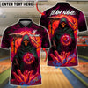 BlueJose Bowling And Pins Grim Reaper Mystic Customized Name, Team Name 3D Shirt (4 Colors)