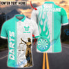 BlueJose Darts Lady Justice Flame Personalized Name, Team Name Unisex Shirt (4 Colors)