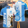 BlueJose Darts Lady Justice Flame Personalized Name, Team Name Unisex Shirt (4 Colors)