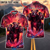 BlueJose Darts Flame Hell Dogs Cerberus Dartboard Personalized Name, Team Name Unisex Shirt (4 Colors)