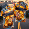 BlueJose Darts Smoking Fire Bull Dartboard Personalized Name, Team Name Unisex Shirt (6 Colors)