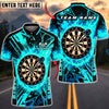 BlueJose Darts Electric Strike Geometric Dartboard Personalized Name, Team Name Unisex Shirt (6 Colors)