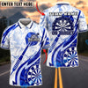 BlueJose Darts On Target Bullseye Abstract Design Personalized Name, Team Name Unisex Shirt (6 Colors)
