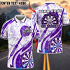 BlueJose Darts On Target Bullseye Abstract Design Personalized Name, Team Name Unisex Shirt (6 Colors)