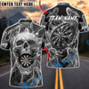 BlueJose Darts Storm Skull Smoke Dartboard Personalized Name, Team Name Unisex Shirt (6 Colors)