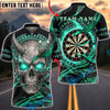 BlueJose Darts Horned Skull Electric Dartboard Personalized Name, Team Name Unisex Shirt (4 Colors)