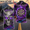 BlueJose Darts Horned Skull Electric Dartboard Personalized Name, Team Name Unisex Shirt (4 Colors)