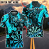BlueJose Darts Armored Skull Lava Dartboard Personalized Name, Team Name Unisex Shirt (4 Colors)