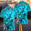BlueJose Darts Muscular Minotaur Energy Design Personalized Name, Team Name Unisex Shirt (4 Colors)
