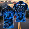 BlueJose Darts Demon Bull Skull Dartboard Personalized Name, Team Name Unisex Shirt (4 Colors)