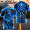 BlueJose Darts Blaze Inferno Dragon Dartboard Personalized Name, Team Name Unisex Shirt (4 Colors)