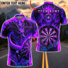 BlueJose Darts Blaze Inferno Dragon Dartboard Personalized Name, Team Name Unisex Shirt (4 Colors)