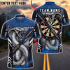 BlueJose Darts Cobra Snake Crossed Arrows Personalized Name, Team Name Unisex Shirt (4 Colors)