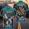 BlueJose Darts Cobra Snake Crossed Arrows Personalized Name, Team Name Unisex Shirt (4 Colors)