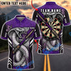 BlueJose Darts Cobra Snake Crossed Arrows Personalized Name, Team Name Unisex Shirt (4 Colors)