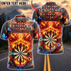 BlueJose Darts Snake Monster Fangs Graffiti Dartboard Personalized Name, Team Name Unisex Shirt (4 Colors)