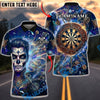 BlueJose Darts Day of the Dead Gentleman Ornate Dartboard Personalized Name, Team Name Unisex Shirt (4 Colors)