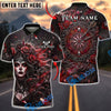 BlueJose Darts Gothic Rose Lady Dartboard Personalized Name, Team Name Unisex Shirt (4 Colors)