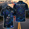 BlueJose Darts Gothic Rose Profile Ornate Dartboard Personalized Name, Team Name Unisex Shirt (6 Colors)