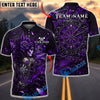 BlueJose Darts Gothic Rose Profile Ornate Dartboard Personalized Name, Team Name Unisex Shirt (6 Colors)