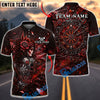 BlueJose Darts Gothic Rose Profile Ornate Dartboard Personalized Name, Team Name Unisex Shirt (6 Colors)