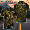 BlueJose Darts Gothic Rose Profile Ornate Dartboard Personalized Name, Team Name Unisex Shirt (6 Colors)