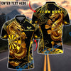 BlueJose Darts Golden Imperial Dragon Ornate Dartboard Personalized Name, Team Name Unisex Shirt (6 Colors)