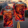 BlueJose Darts Hell Can't Stop Me Flaming Bull Dartboard Personalized Name, Team Name Unisex Shirt (4 Colors)