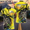 BlueJose Darts Beer Dartboard Hops and Bar Style Personalized Name, Team Name Unisex Shirt (6 Colors)