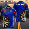 BlueJose Darts Dartboard Red Bullseye Target Personalized Name, Team Name Unisex Shirt (4 Colors)