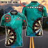 BlueJose Darts Dartboard Red Bullseye Target Personalized Name, Team Name Unisex Shirt (4 Colors)