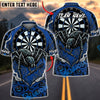 BlueJose Darts Halloween Monster Spider Wed Personalized Name, Team Name Unisex Shirt (6 Colors)
