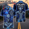 BlueJose Darts Halloween Mummy Egyptian Pyramid Ancient Tomb Personalized Name, Team Name Unisex Shirt (4 Colors)