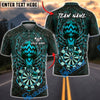 BlueJose Darts Halloween Fire Spider Wed Personalized Name, Team Name Unisex Shirt (6 Colors)