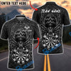BlueJose Darts Halloween Fire Spider Wed Personalized Name, Team Name Unisex Shirt (6 Colors)