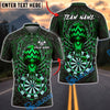 BlueJose Darts Halloween Fire Spider Wed Personalized Name, Team Name Unisex Shirt (6 Colors)