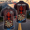 BlueJose Darts Halloween Fire Spider Wed Personalized Name, Team Name Unisex Shirt (6 Colors)