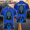 BlueJose Darts Halloween Giant Spider Triple Arrows Personalized Name, Team Name Unisex Shirt (6 Colors)