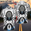 BlueJose Darts Halloween Giant Spider Triple Arrows Personalized Name, Team Name Unisex Shirt (6 Colors)