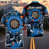 BlueJose Darts Halloween Skeleton Pub Party Personalized Name, Team Name Unisex Shirt (4 Colors)