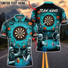 BlueJose Darts Halloween Skeleton Pub Party Personalized Name, Team Name Unisex Shirt (4 Colors)