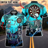BlueJose Darts Halloween Skeleton Haunted Graveyard Full Moon Personalized Name, Team Name Unisex Shirt (4 Colors)