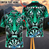 BlueJose Darts Blazing Fire Tiger Dartboard Fantasy Personalized Name, Team Name Unisex Shirt (6 Colors)
