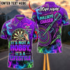 BlueJose Darts Neon Smoke It's Not A Hobby It's A Lifestyle Bullseye Chaser Dartboard Personalized Name, Team Name Unisex Shirt (4 Colors)